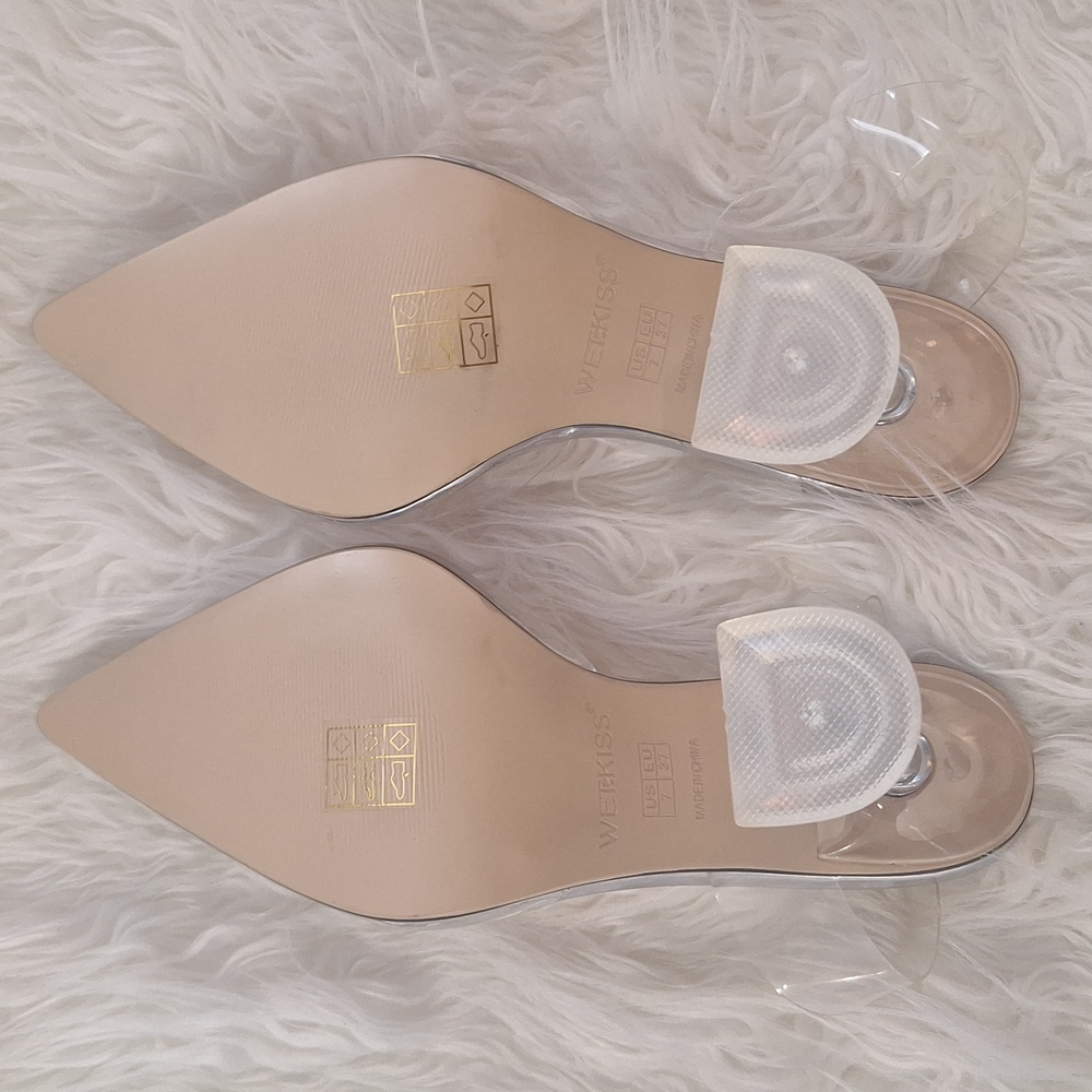 Wetkiss clear Jewel front heels - Picture 4 of 11